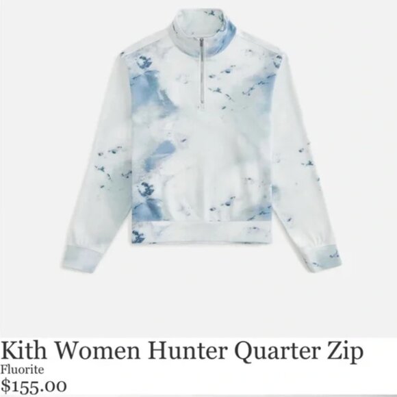 Kith Hunter Quarter Zip Blue Tie Dye Size XS - Picture 1 of 10